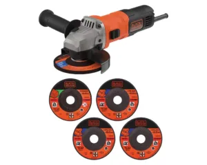 Black + Decker 115mm Angle Grinder & 5 Cutting Discs - 710W