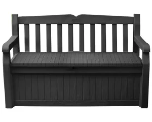 Keter Eden Bench 265L Outdoor Garden Storage Box - Grey