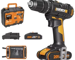 Worx WX370 Cordless Impact Drill and 30 Accessories - 20V
