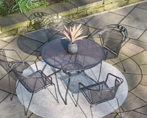 Pacific Elegance 4 Seater Metal Patio Set - Grey