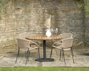 Pacific Dakota 4 Seater Rattan Effect Patio Set - Natural