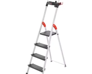 Hailo 4 Tread Aluminium Safety Step Ladder