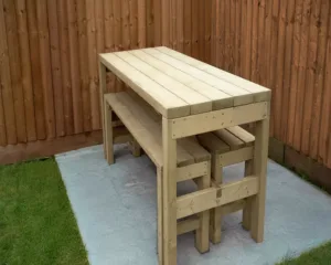 Forest Garden 6 Seater Wooden Garden Bench Sets - Natural